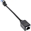 Produktbild: InLine® Patchkabel Verlängerung, RJ45 Protektor, S/FTP (PiMf), Cat.6A, 0,2m