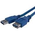 Produktbild: StarTech.com 1 m SuperSpeed USB 3.0 Verlängerungskabel, USB 3 Typ-A Kabel Verlängerung, Stecker/ Buchse, Blau