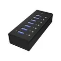 Produktbild: ICY Box USB 3.0 Hub, 7-port, IB-AC618, mit USB Ladeport (70418,IB-AC618)