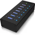 Produktbild: Icy Box Hub mit Ladefunktion & Aluminium-Gehäuse IB-AC618 (USB-B, 7 Ports) (IB-AC618)