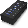 Produktbild: ICY BOX IB-AC618 7-port USB 3.0 extern mit Netzteil schwarz