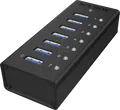 Produktbild: ICY IB-AC618 - USB 3.0 7-Port Alu Hub mit Netzteil