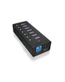Produktbild: RaidSonic 70418 RaidSonic ICY BOX IB-AC618 7-Port USB 3.0 Hub Aluminium