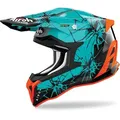 Produktbild: Airoh Strycker Crack Carbon Motocross Helm, schwarz-grün-orange, Größe XS für Männer