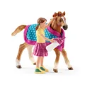 Produktbild: SCHLEICH 42361 Fohlen mit Decke, für Kinder ab 5-12 Jahren, Horse Club - Spielset