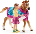 Produktbild: Schleich 42361 Fohlen mit Decke Horse Club Spielset Mädchen Pferd Figur NEU