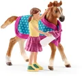 Produktbild: Schleich Horse Club 42361 - Fohlen mit Decke Spielfigur Mädchen Spielzeug