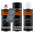 Produktbild: TRISTARcolor Autolack Spraydosen Set für Kunststoff Stoßstange für Opel 4AU Lichtsilber Metallic/Silver Lightning Metallic Haftgrund Basislack Klarlack mit Weichmacher Sprühdose