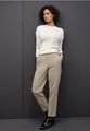 Produktbild: Hose 46/30 beige StreetOne loosefit midwaist slimleg Bequembund Schnallendetail