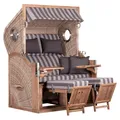Produktbild: deVries Strandkorb TRENDY PURE GREENLINE 175XL PE Gartenstrandkorb 135x90x165 cm