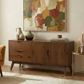 Produktbild: Sideboard TIVOLI skandinavisch aus Massivholz Kastanien farben, Kommode mit 2 Türen und 2 Schubkasten, Anrichte