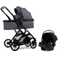 Produktbild: Pixini Kombi-Kinderwagen Pixini Lania Kinderwagen 3in1 Set grau|schwarz