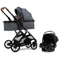 Produktbild: Pixini Kinderwagen Lania 3in1 black/grey inkl. Autositz