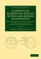 Produktbild: A Synopsis of Elementary Results in Pure and Applied Mathematics | Carr | Buch