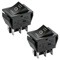 Produktbild: Heschen Kippschalter Ein-Aus-Ein, DPDT, 6 Endpunkte, 16 A 250 VAC, Schwarz, 2