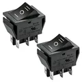 Produktbild: Kippschalter Ein-Aus-Ein DPDT 16A 250VAC Schwarz 2 Stück