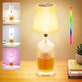 Produktbild: LED Akku Flaschenlampe, IP54 Flaschenlampe Aufsatz LED, 7 Modi Stufenlos Dimmbare Licht, 5200mAh Dimmbar Flaschenlicht, Touch Control Tischlampe Kabellos für Partys Restaurants Schlafzimmer (Weiß)