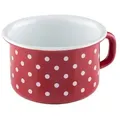 Produktbild: Riess Emaille Kaffeeschale Ø 10 cm, 0,4 l, Kaffebecher, Pünktchen Rot