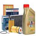 Produktbild: INSPEKTIONSKIT + ÖL CASTROL EDGE 5W30 FILTERSET BOSCH VW GOLF 5 V 1K 1.9 TDI