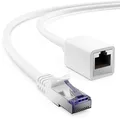 Produktbild: deleyCON 1m CAT7 Patchkabel Verlängerung RJ45 S/FTP 600 MHz - Weiß