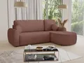 Produktbild: Ecksofa Jazz mit Schlaffunktion und Bettkasten - Bouclé-Stoff - L-Form Couch, Polstersofa, Schlafsofa, Sofagarnitur, Bettsofa (Rosa (Coral 45), Ecksofa Rechts)
