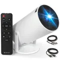 Produktbild: Mini Beamer LED Projektor Full HD 4K – Bluetooth HDMI USB Tragbarer Beamer Klein für Heimkino Gaming Handy Smartphone – Denver PR-2500 Video Projector mit Lautsprecher