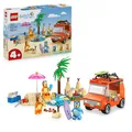 Produktbild: LEGO Bluey: Bluey's Beach & Family Car Trip Toy with 3 Minifigures incl. Bingo & Chilli, Plus 2 Surfboards, a Sand Castle & Fun Accessories - Birthday Gift for 4+ Year Old Girls & Boys - 11202
