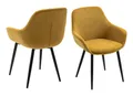 Produktbild: SalesFever Armlehnstuhl, 2er Set - Strukturstoff Gelb - 396049