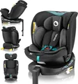 Produktbild: Lionelo Kindersitz Navy i-Size 360° EasyTurn-Drehbasis, 40-150 cm, Montage mit ISOFIX und einem Stützfuß, R129-Norm - Schwarz Turquoise