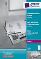 Produktbild: AVERY Zweckform 3480 Transparente Folien für Laserdrucker und Kopierer (100 selbstklebende Folien, A4, mattierte Oberfläche, hervorragend bezeichenbar, stapelverarbeitbar, Folienstärke 0,14mm)