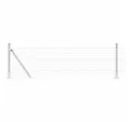 Produktbild: vidaXL Gartenzaun Zaun mit Pfosten Silber 0,6 x 25 m Stahl, (1-St)