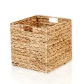 Produktbild: Lycce ® Kallax Box | Aufbewahrungskorb passend für Kallax Regale | Korb Wasserhyazinthe natur 33 x 33 x 33 cm 1 Stück