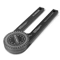 Produktbild: STAHLWERK Winkelmesser 360° Grad Aluminium Gehrungswinkelmesser | Winkelmessgerät | Gradmesser | Winkellineal | Goniometer | Messwerkzeug für präzise Gehrungsschnitte
