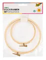 Produktbild: folia 23403 - Stick-Rahmen Set, 2 runde Stick-Ringe aus Holz mit 10 und 15 cm Durchmesser, zum Einspannen des Stoffs bei Kreuzstich-Arbeiten