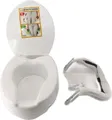 Produktbild: PEPE Senioren WC Setzstufe Armlehnen 10cm hohe WC Setzstufe platzsparend stabil sicher