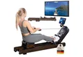 Produktbild: Skandika Rudergerät Holz für Zuhause Rovek, Magnetwiderstand mit 32 Stufen, aufstellbar, KinomapApp kompatibel, Bluetooth, Tablet Halterung, bis 195 cm