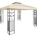 Produktbild: Pavillon Ersatzdach Wasserdicht Mit Pvc Beschichtung 3 X 3 Meter - Beige - Pavillondach Mit Kaminabzug - Universal Garten Party Pavillon Dach Sonnenschutz