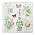 Produktbild: Sovie HOME Serviette FRESH HERBS aus Linclass Airlaid, 40x40cm, 12 Stück, 1/4 Falz, Design Kräuter und Schmetterlinge, hochwertig, stoffähnlich - Ideal für Sommer- & Gartenfeste