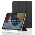Produktbild: Hama Hülle für Apple iPad mini 2021 (aufklappbares Case für Apple Tablet mini 6. Generation, Schutzhülle mit Standfunktion und Stiftfach, transparente Rückseite, magnetisches Cover) schwarz