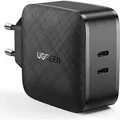 Produktbild: UGREEN 2xUSB-C 66W PD Wall Charger EU Black - Blau