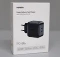 Produktbild: UGREEN 2x USB Typ-C PD 66W Ladegerät Schnellladegerät Netzteil CD216, Schwarz