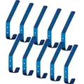 Produktbild: SO-TECH® Kleiderhaken Wandhaken Edelstahl 60 x 20 x 45 mm oder 142 x 20 x 45 mm, (10-St), großer Jackenhaken mit abgerundeten Kanten blau blau 14.2 cm
