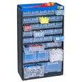 Produktbild: Allit VarioPlus Kleinteilemagazin schwarz, blau 30,0 x 13,5 x 52,5 cm, 1 St.