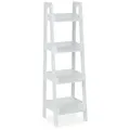 Produktbild: Relaxdays Standregal 4 Ebenen, Leiterregal für Deko, Pflanzen & Bücher, Treppenregal, HxBxT: 112 x 33 x 30 cm, weiß
