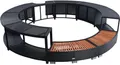 Produktbild: Whirlpool Umrandung Poolumrandung Poolverkleidung Rattan Pool Rahmen Schwarz