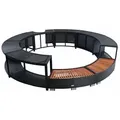 Produktbild: Estexo - Whirlpool Umrandung Poolumrandung Poolverkleidung Rattan Pool Rahmen Schwarz