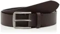 Produktbild: Calvin Klein Klassischer flacher Herren-Ledergürtel, 3,5 cm, Braun (Delicioso/Antiksilber), 90 cm