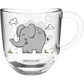 Produktbild: 6er-Set Leonardo Henkelbecher Bambini - Elefant 280 ml Glas Grau