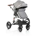 Produktbild: Moni Kinderwagen, Silber, Metall, 70x110x95 cm, unisex, Baby on Tour, Kinderwagen, Kombikinderwagen