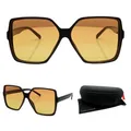 Produktbild: Damen Sonnenbrille Vintage Retro Schmetterling Groß Orange Gelb 70 ziger LX29